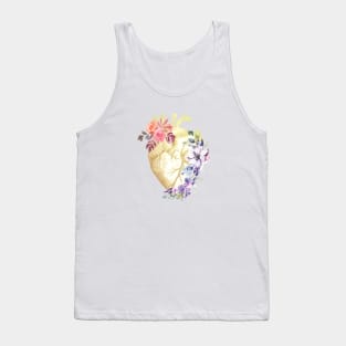 Floral Heart Anatomy Tank Top